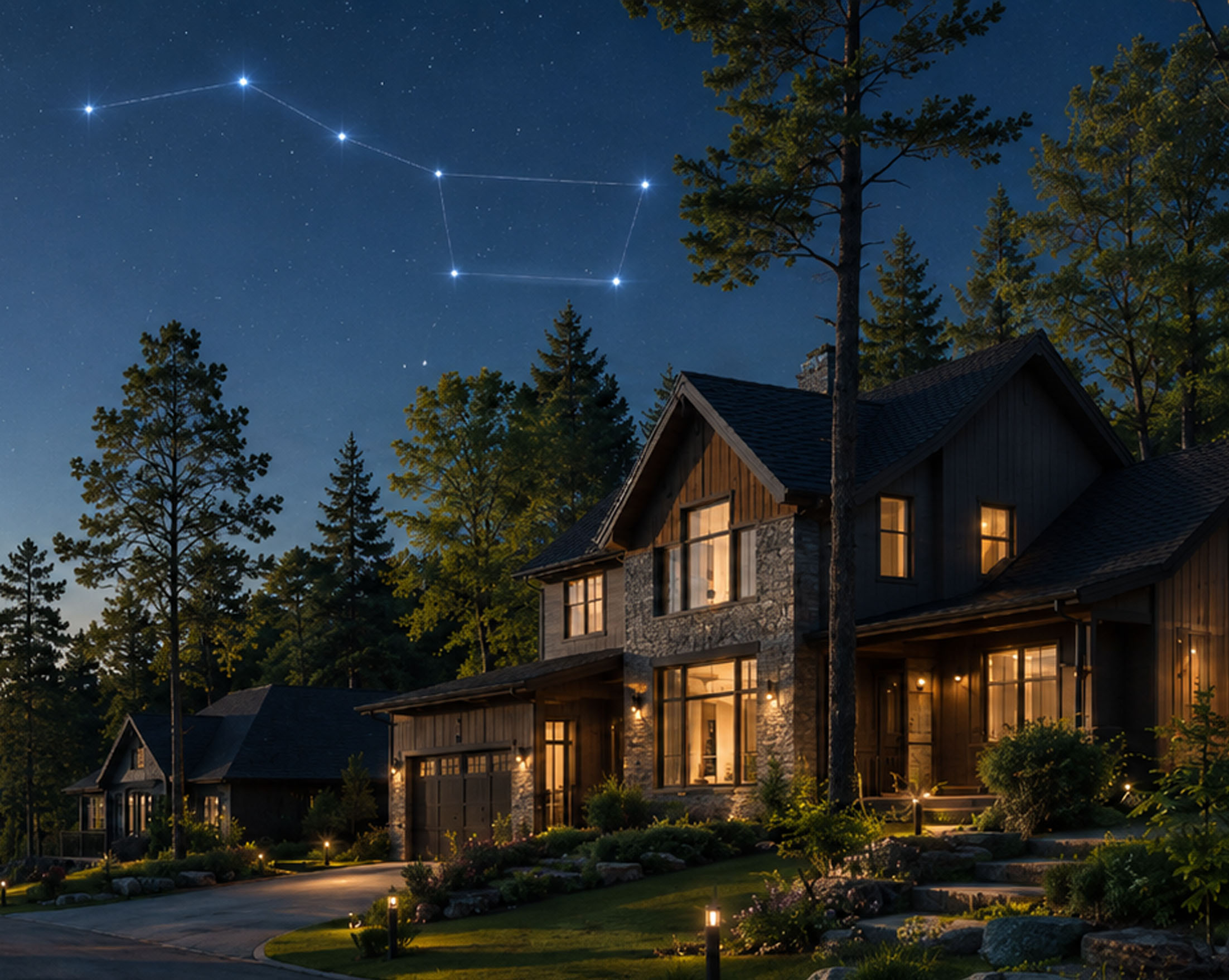 Vue aérienne du Domaine de la Grande-Ourse — forêt en Lanaudière